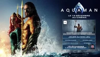 Jeu d'activation pour le lancement du film Aquaman